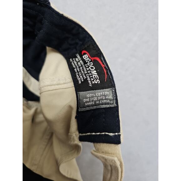 Miller Brewing Company Milwaukee Wisconsin BIO-DOMES Distressed Hat Navy Beige - Picture 4 of 5